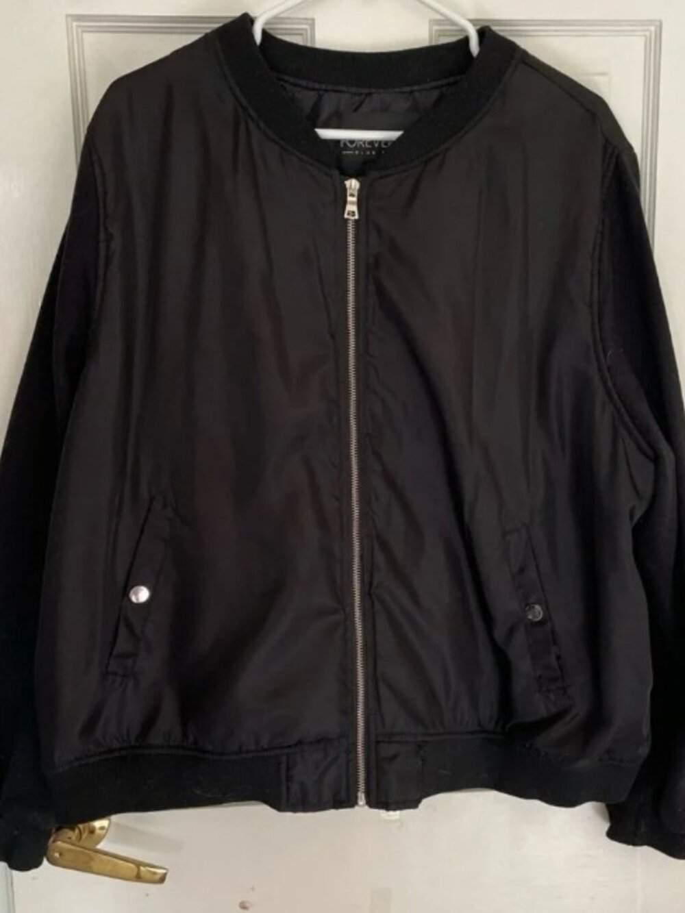 Forever 21 Black Bomber Jacket